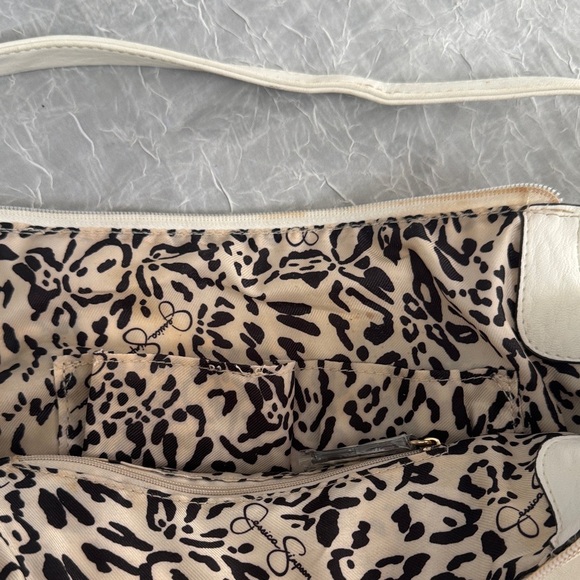 Jessica Simpson White Satchel with Gold Accents - Picture 5 of 6